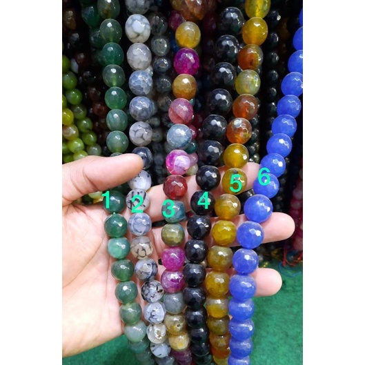 KRBA014A Bahan Batu Agate Rentengan/ Bahan gelang/Bahan kalung