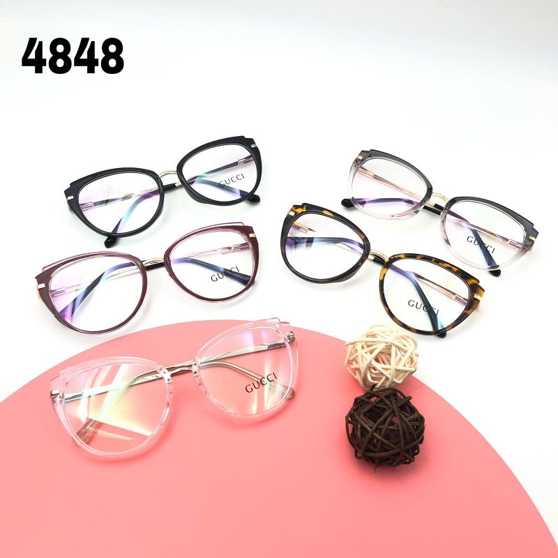 BEST SELLER!! Frame kacamata wanita semi cat eye 4848