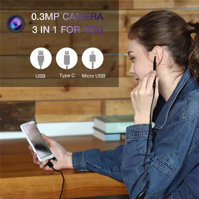 Kamera Otoscope USB Endoskopi Kamera Endoskop dokter tht Ear Buat Cek telinga 3 IN 1