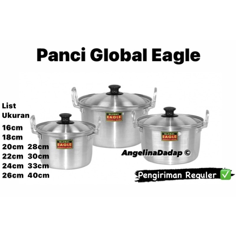 Panci Masak Air Serbaguna Alumunium Jumbo 40cm Panci Alumunium Global