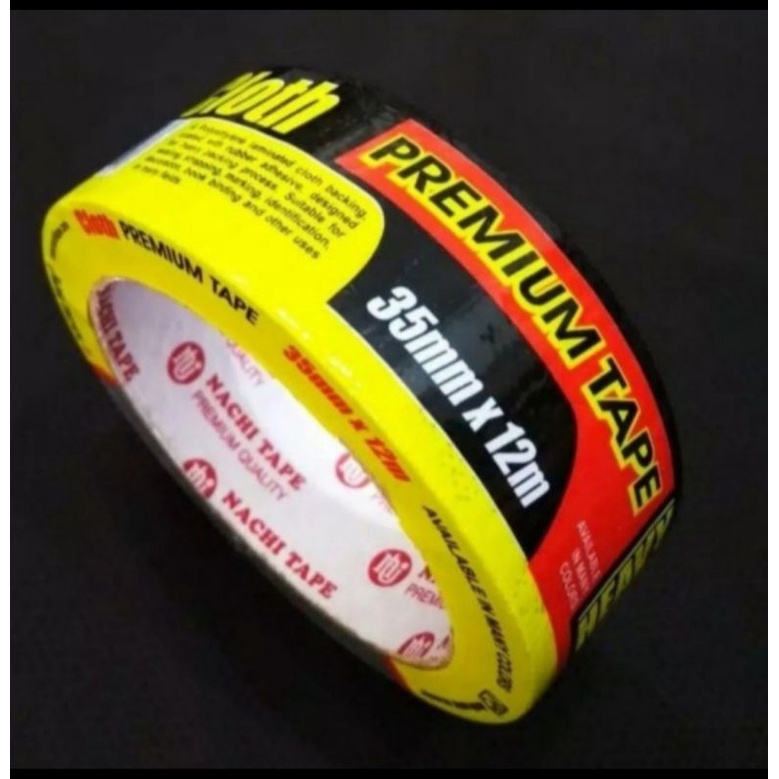 

Lakban Kain Hitam / warna 35mm x 12m Nachi