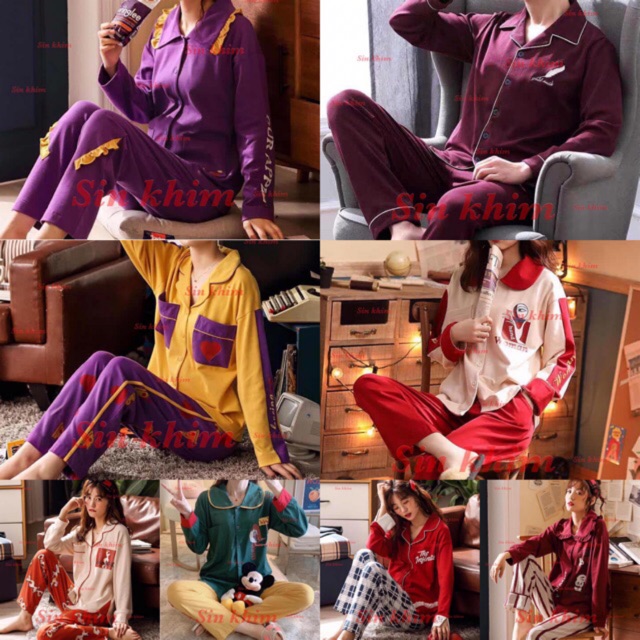 Piyama import setelan piyama piyama kerah baju  tidur  