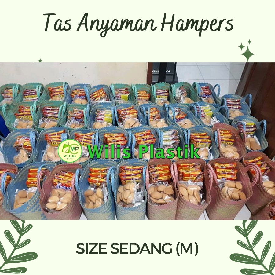 Tas Anyaman Plastik LURIK TANGGUNG untuk pengusaha Hampers Souvenir Parcel wadah berkat Kotak Nasi Tas Anyaman Plastik Hajatan