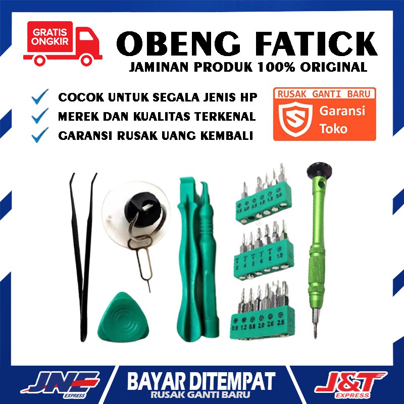 Obeng Set Hp - Obeng Hp Lengkap - Obeng Hp Set Fatick 26 in 1 【ORIGINAL】