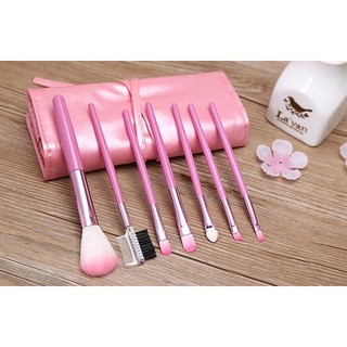 Set Kuas MakeUp 7pcs 7 pcs dengan Tas Kulit Cosmetic Make Up Brush with