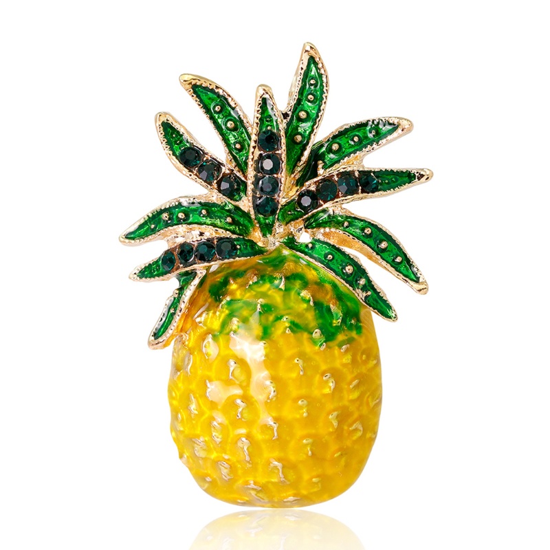 SIY  New Pineapple Brooch Pins Fruit Jewelry Cute For Women Suit Fashion Gift Corsage