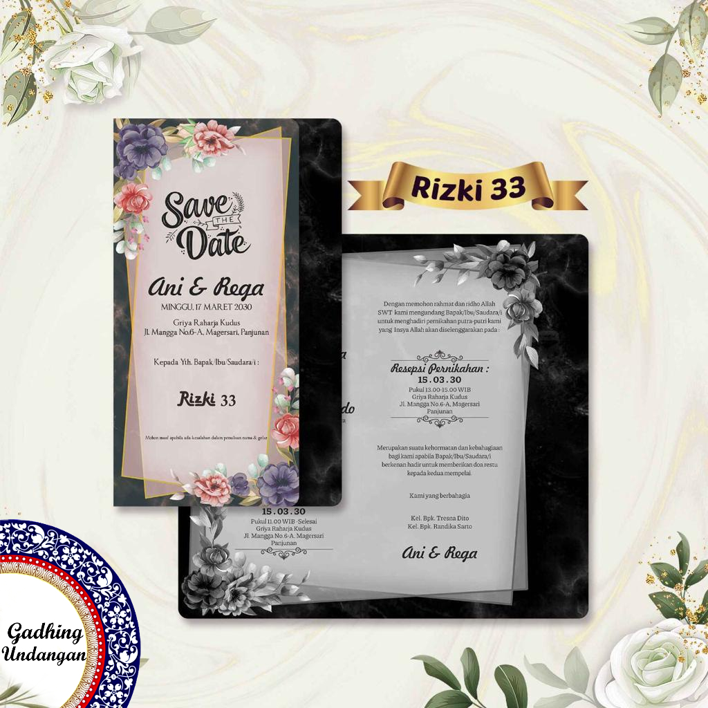 Blangko Undangan Pernikahan RIZKI 33 Harga Murah
