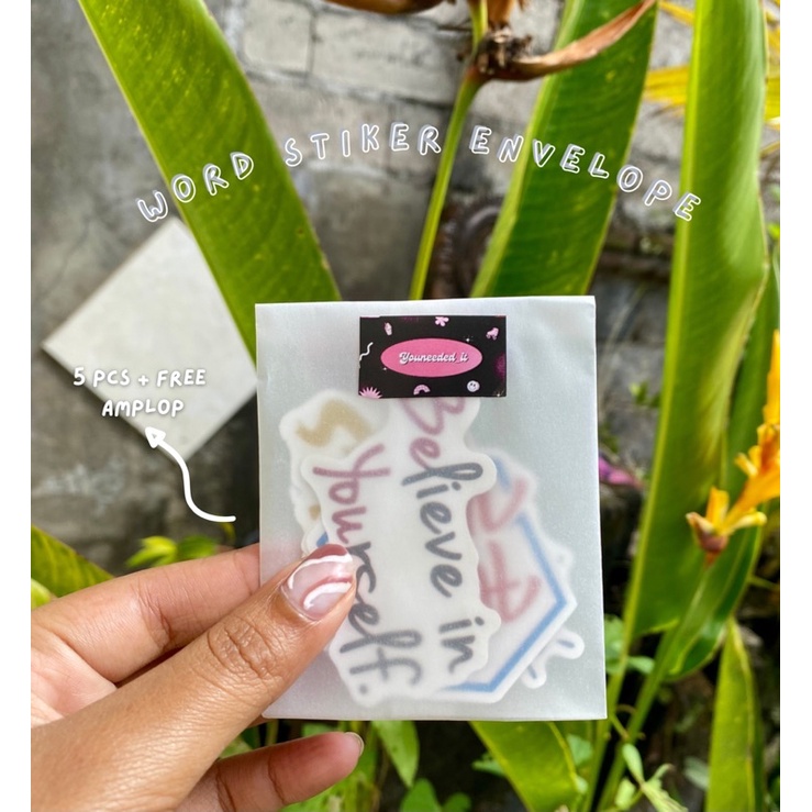 

5 Pcs Stiker Words Aestetik/ Stiker Qoutes Journaling Envelope