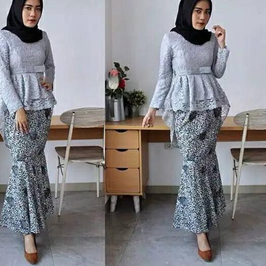 ❆ KEBAYA BROKAT AURORA / KEBAYA SILVER / HITAM / PUTIH / KEBAYA MODERN / KEBAYA WISUDA / BAJU WANITA