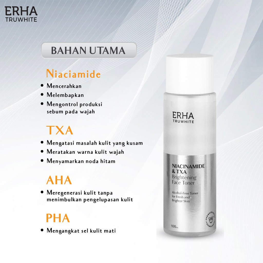 ERHA Truwhite Brightening Series  Erha Skincare ERHA Day Cream ERHA Night Cream ERHA Face Toner ERHA Facial Wash