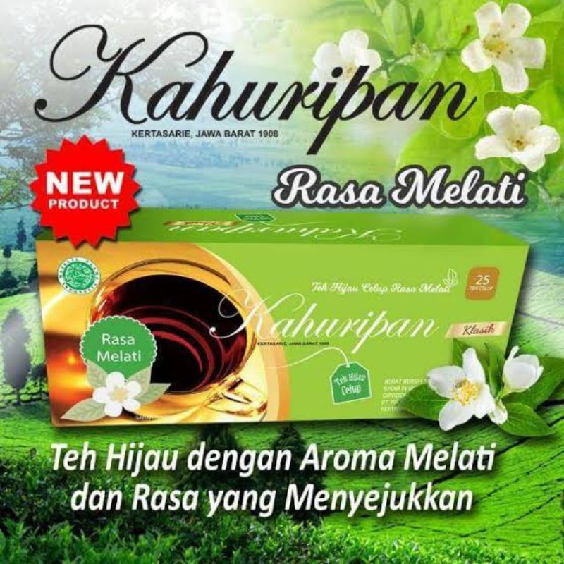 

Teh hijau melati kahuripan isi 25' - Teh melati