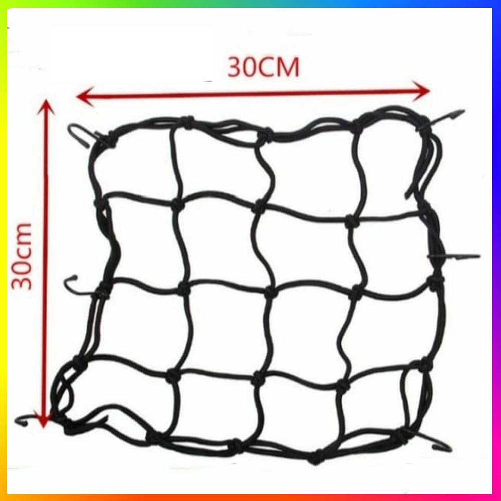 AKSESORIS MOTOR JARING PENGIKAT HELMET HELM MOTOR TALI KARET LATEX CARGO NET HELM JARING HELM MOTOR TALI JARING MOTOR AKSESORIS KARET CARGO MOTOR