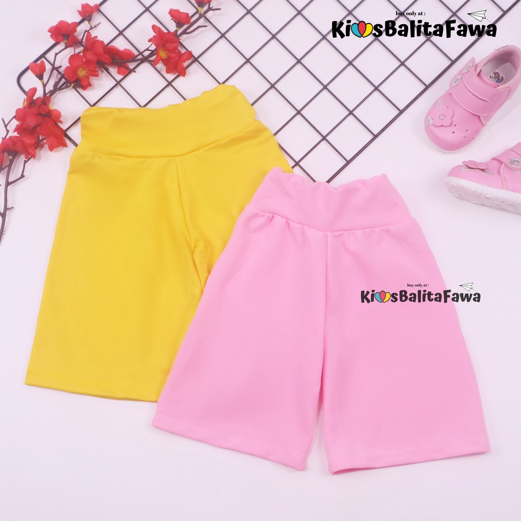 Kulot Polos uk 1-2 Tahun / Celana 3per4 Anak Perempuan Celana Pendek Pants Kulot Bawahan Polos Murah