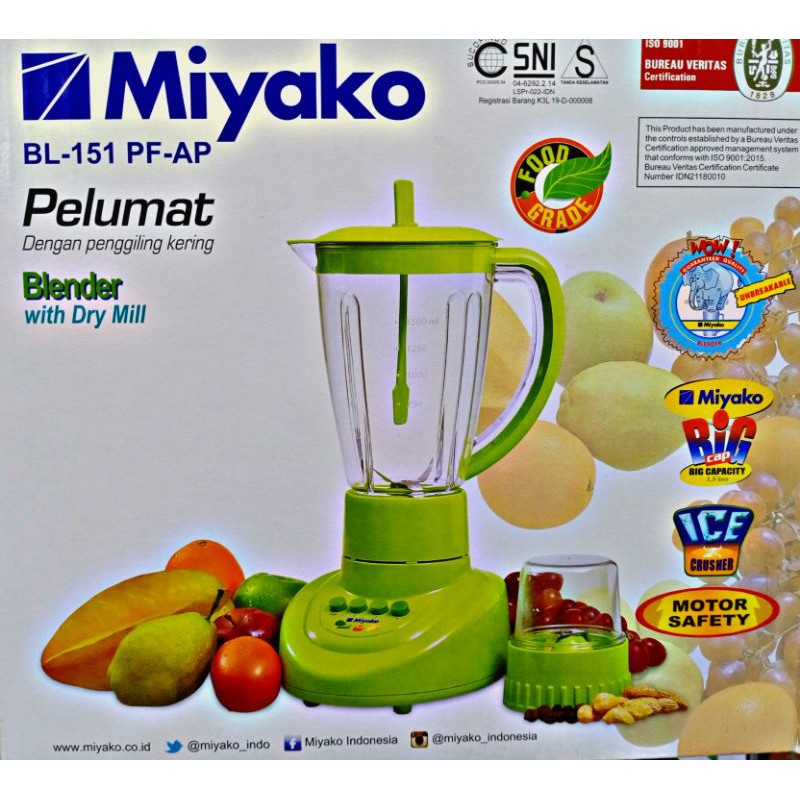 Blender MIYAKO BL - 151 PF - AP / Pelumat Miyako 1,5 liter