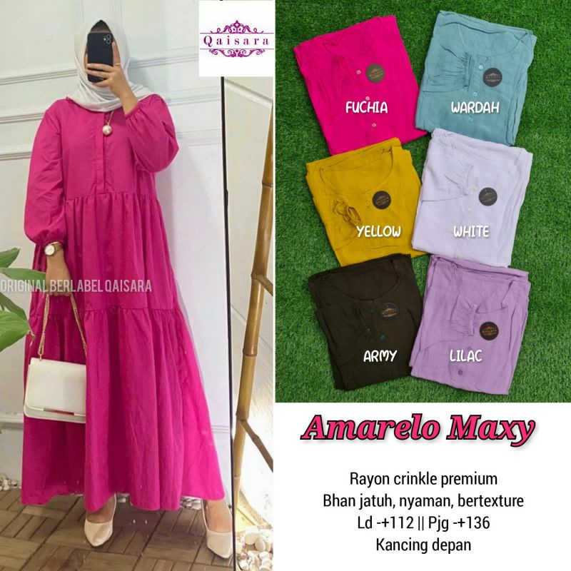 AMARELO MAXY GAMIS RAYON CRINGKLE BY QAISARA