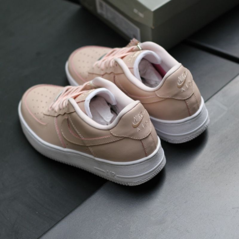 Nk Air Force 1 Low Peach White Sneakers Wanita Original Premium BNIB Full Tag / Air Force 1