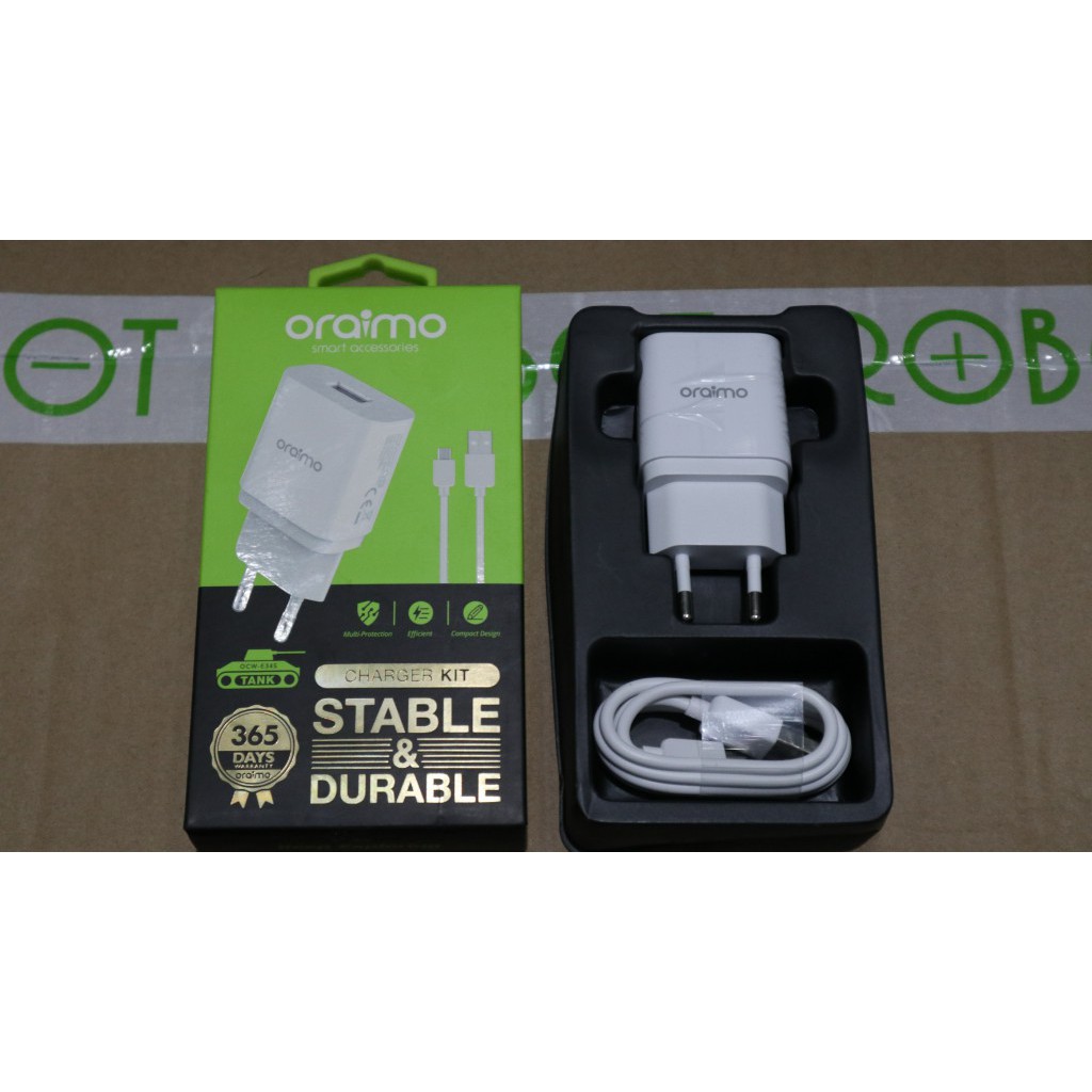 CHARGER + KABEL ORAIMO OCW-E36S OUTPUT 1A GARANSI 1TH