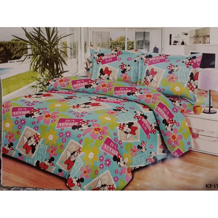 Bahan Kain Sprei KATUN Cotton DISPERS Minnie Mouse / Sprei Disney