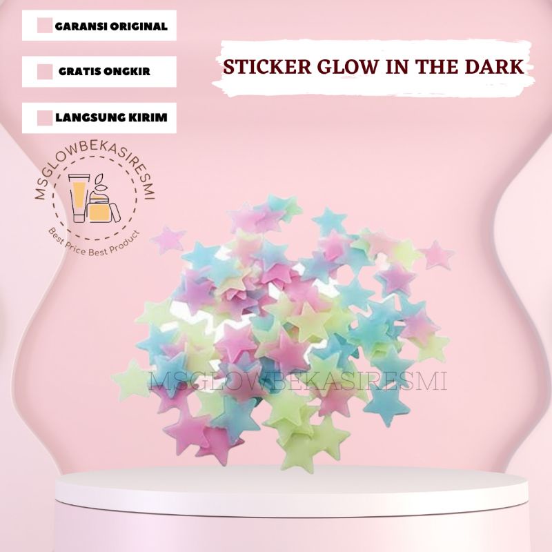 MGBR - Sticker Glow In The Dark Star Bintang Wall Sticker Dekorasi Dinding - stiker dinding - stiker