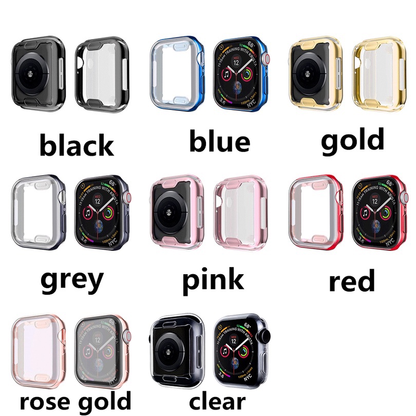 Tpu Soft Cover Untuk iWatch Series7 6 SE 5 4 3 2 1 Smart Untuk Apple Watches Ukuran 41mm 45mm 38mm 42mm 40mm 44mm Bingkai Pelindung
