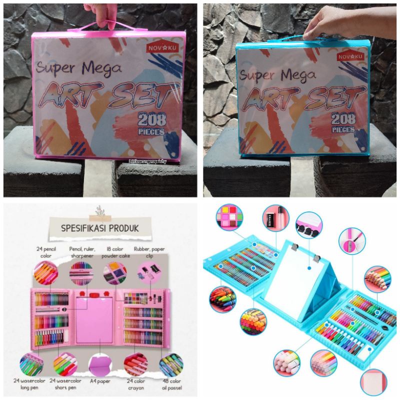 

Pensil Warna Set Peralatan Gambar Lukis Art Crayon 208pcs Super Mega Novaku