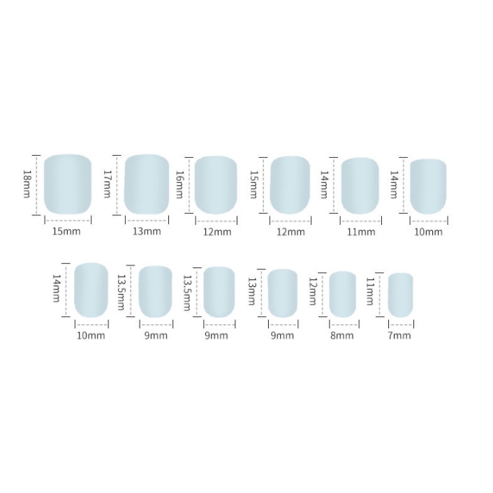 24 Pcs Kuku Palsu + Lem Tahan Air Fake Nail Art 3d Kuku Palsu Pendek / Pengantin Free Lem Cair 2gr