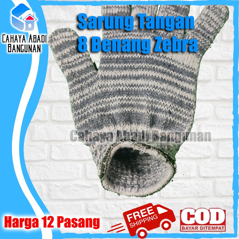 Sarung Tangan Benang 8 Sarung Tangan Tukang Kerja Kain Proyek