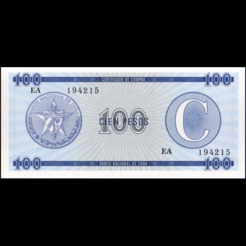 Uang Kuno Luar Atau Asing 100 Pesos Cuba C Series Tahun 1985