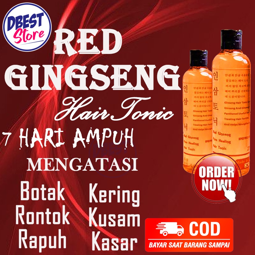 PROMO!!! RED GINGSENG HAIR TONIC ORIGINAL / Tonic Penumbuh Rambut dan Mencegah Kerontokkan