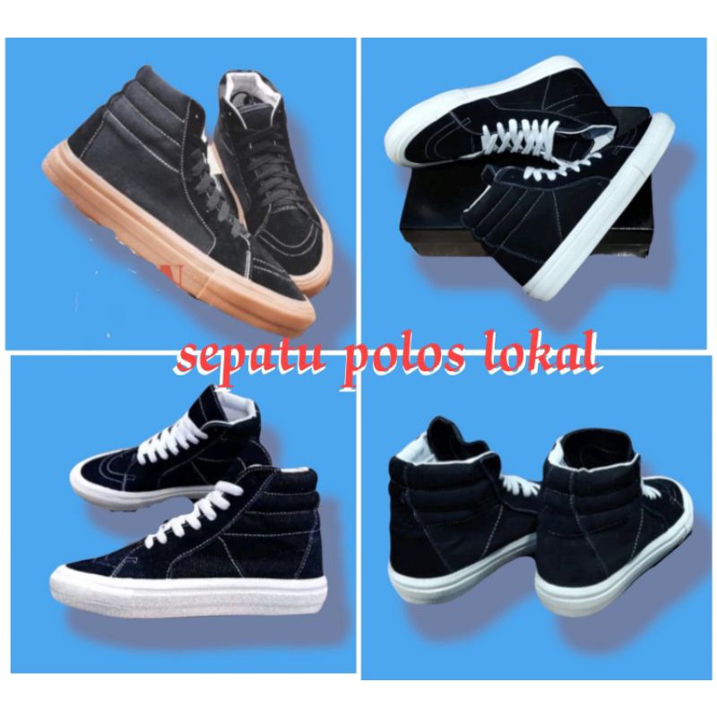 SEPATU LOKAL POLOS HIGH CUSTOM SEPATU LOKAL PRIA SEPATU LOKAL WANITA SEPATU