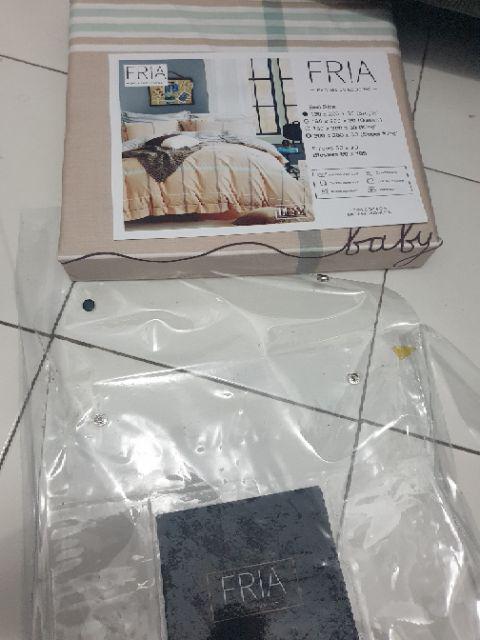 Homemade Sprei Single 120x200 Tinggi 30cm Katun Jepang Impor Motif Minimalis Murah Merk Fria