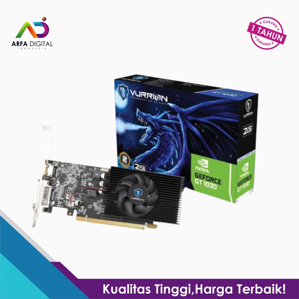 VGA VURRION GT 1030 2GB DDR5 2GB 64BIT GAMING VGA ORI