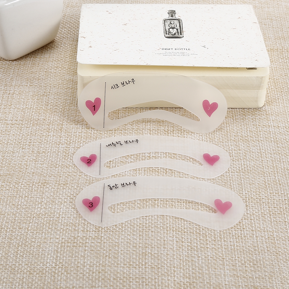 3Pcs / Set Cetakan Thrush Card untuk Membuat Alis