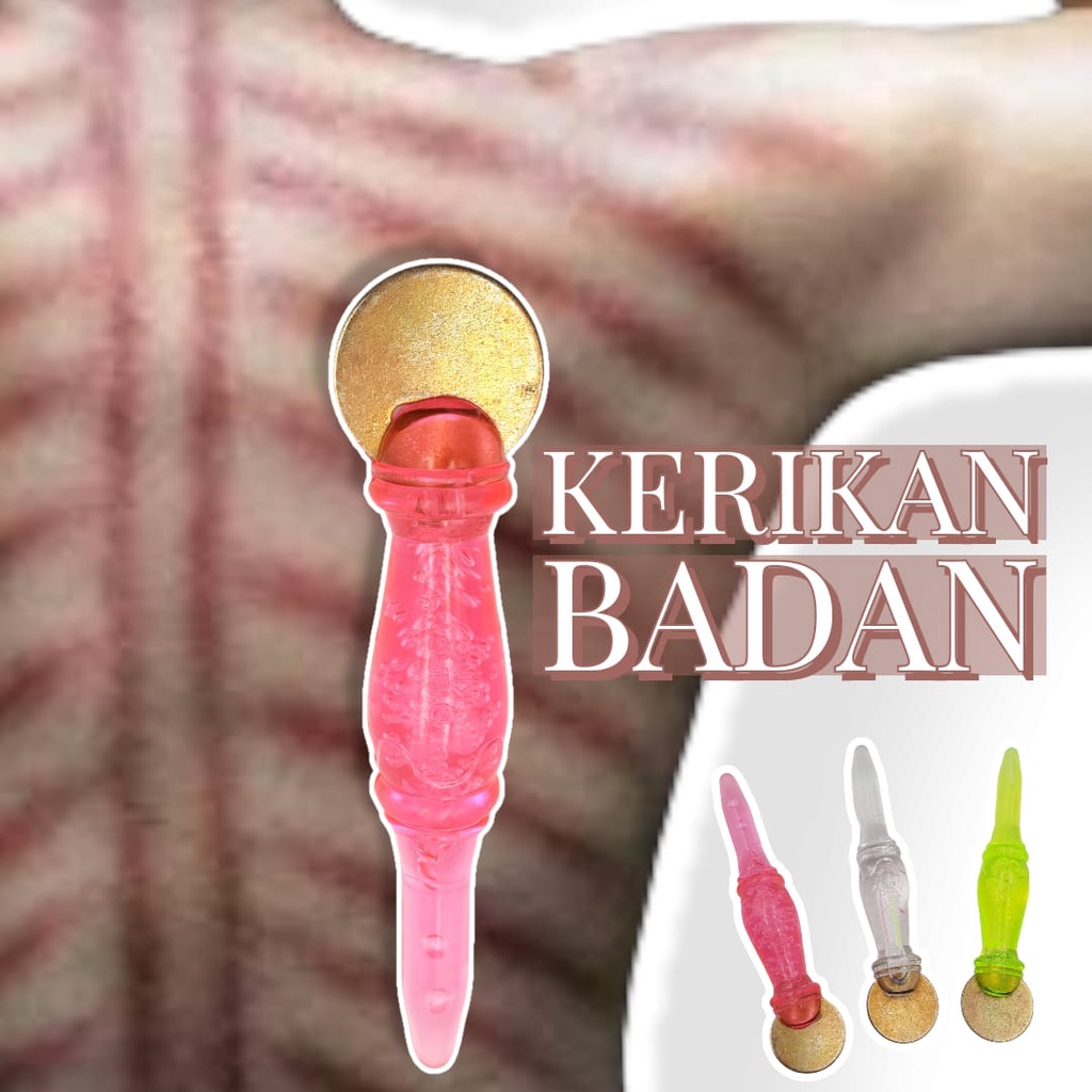 Alat Kerokan Koin Handle 2 in 1  / Kerikan Badan /Alat Untuk Masuk Angin Kerik &amp; Totok/Alat Bantu Kerok Kerokan / 2 in 1 Multicolor Tidak Sakit Tidak Tajam