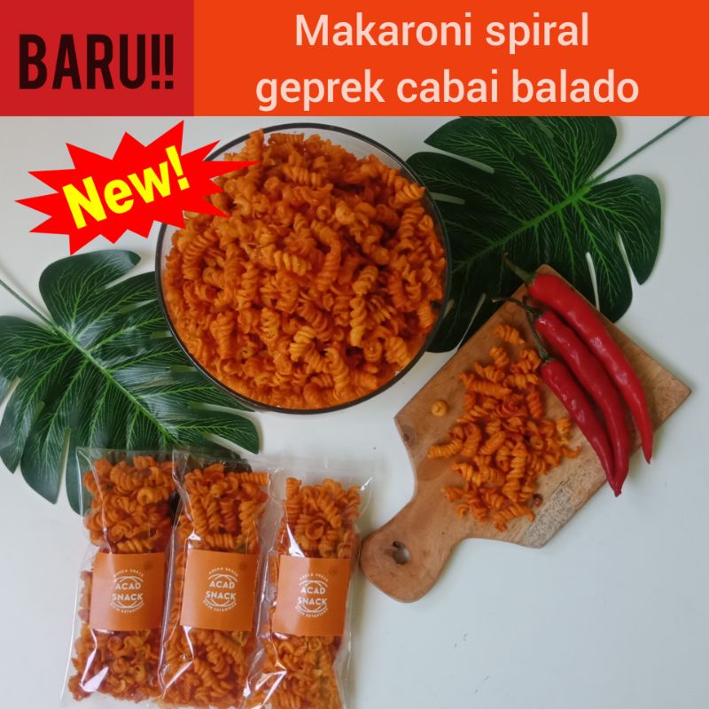 

[BARU!] MAKARONI SPIRAL GEPREK CABAI BALADO-PUSAT GROSIR SNACK MURAH