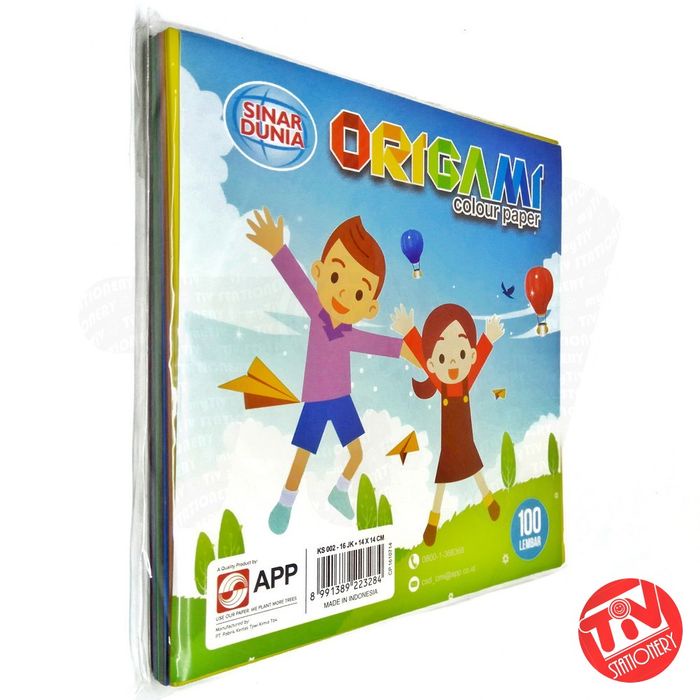 

Senikertas- Kertas Lipat / Origami Sidu 14X14 Cm (100 Lembar) -Kertas-Seni.