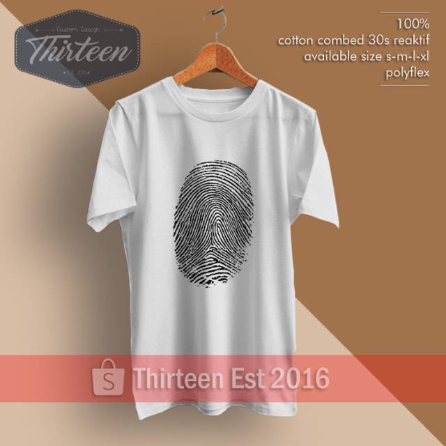 Kaos Unik Desain Sidik Jari Kualitas Distro