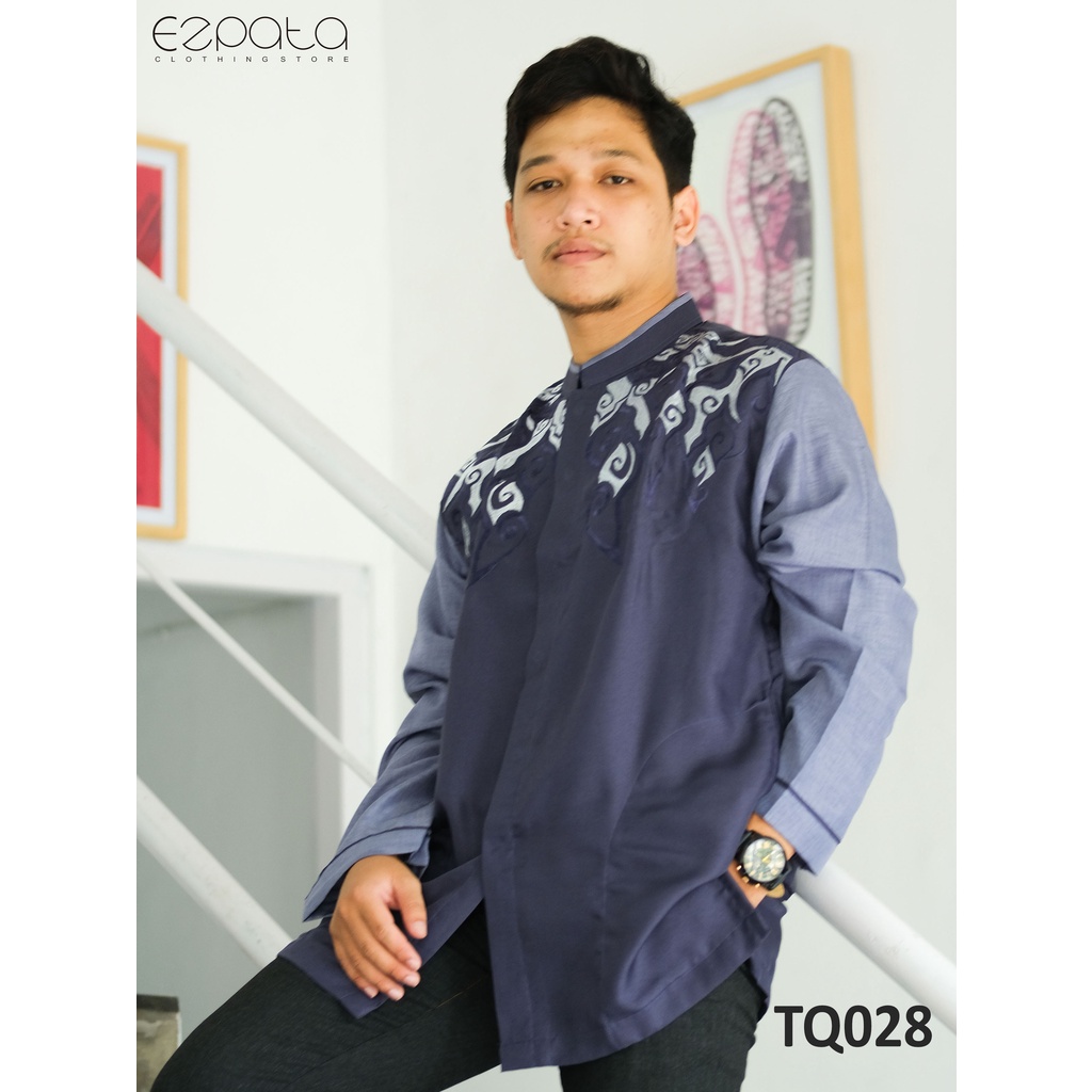 Baju Koko Pria Dewasa Premium Lengan Panjang Bordir Bahan Katun