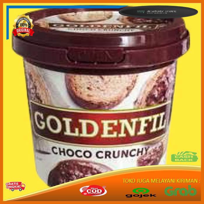 Selai coklat Goldenfill choco crunchy/Goldenfill choco crunchy 1 kg