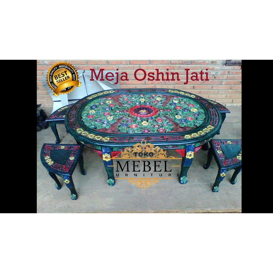 Kursi Tamu Ukiran Jati Oshin Meja Osin Ukir Warna Kombinasi Minimalis Mewah jepara