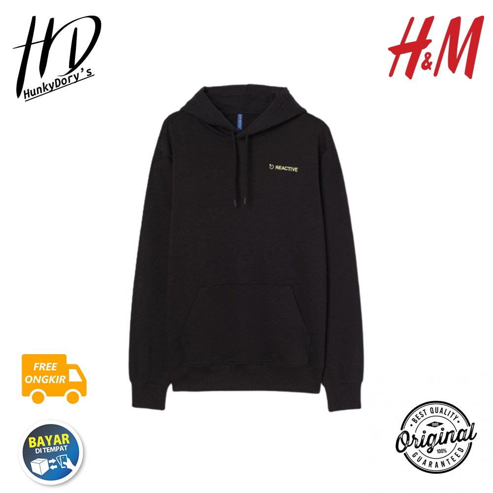 Hoodie Sweater Unisex H&M HnM Reactive "Black" Original