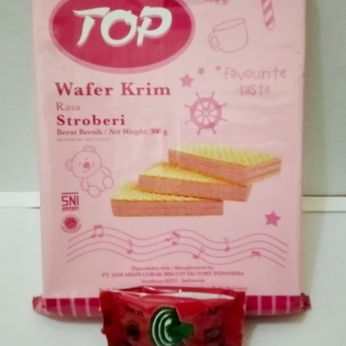 

PROMO Wafer Krim Rasa Stroberi 300Gr GRATIS teh Upet