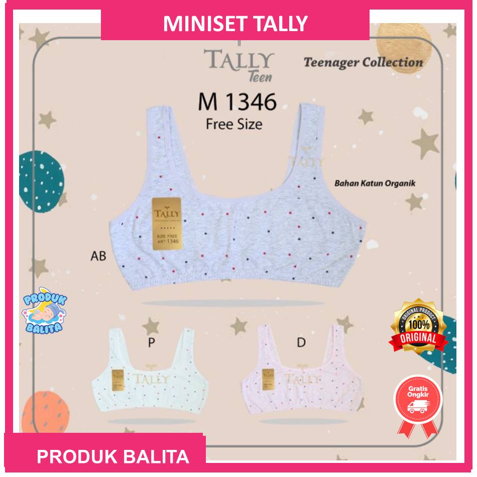 TALLY MINISET 1346 Miniset Anak Motif Polkadot Tanpa Busa Free Size Terlaris