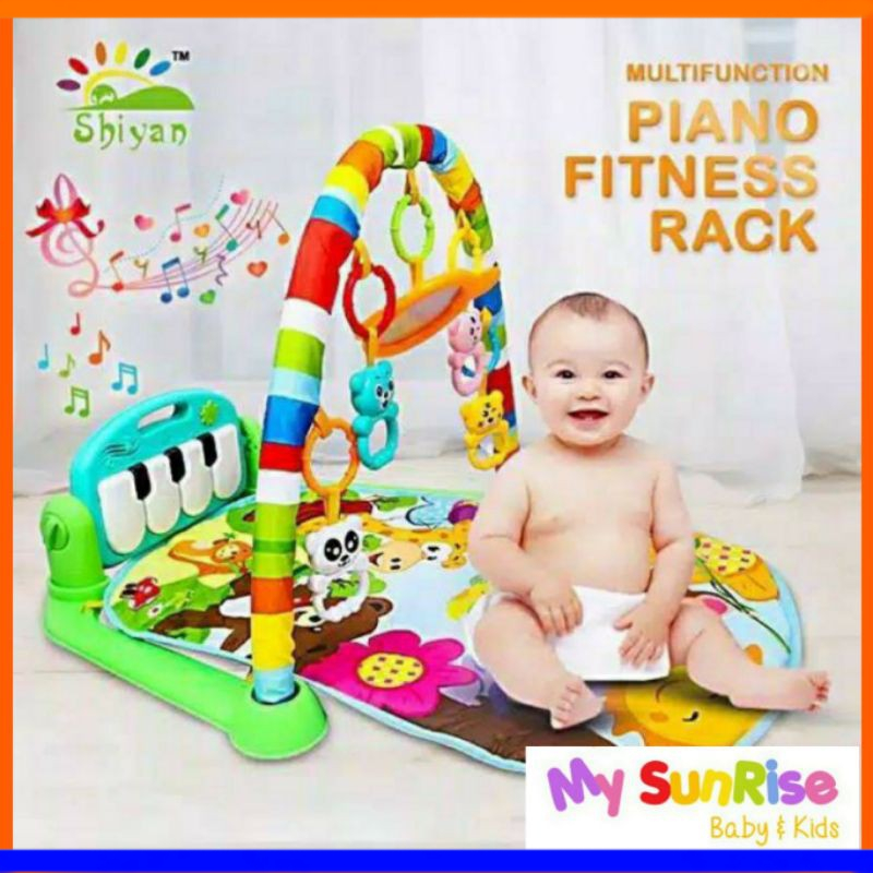 Mainan Anak Bayi / Piano Fitness Rack / Playmat / Baby Musical Playgym Piano