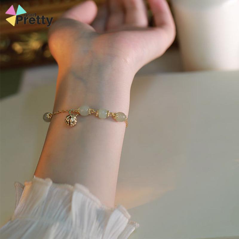 Niche desain pacar gaya country gold bell pendant gelang gelang hadiah khusus - PD