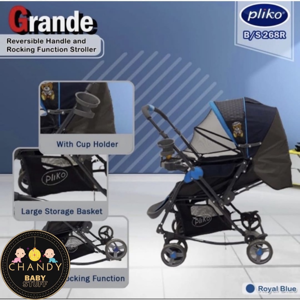 STROLLER BABY PLIKO GRANDE 268R KERETA BAYI MULTIFUNGSI 4IN1