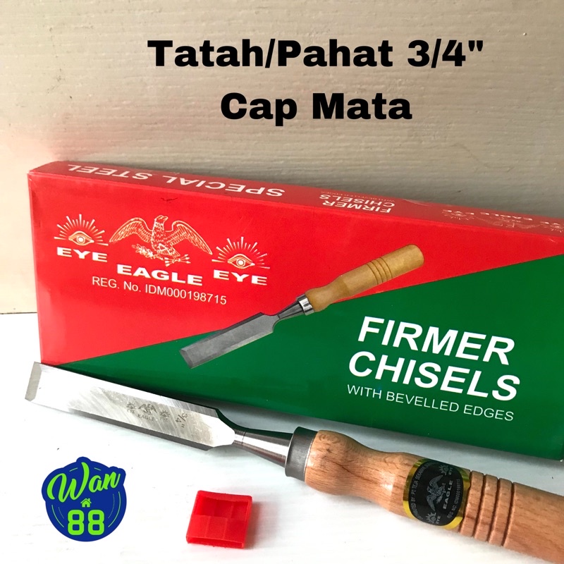 Tatah / Pahat 3/4” Gagang Kayu Cap MATA