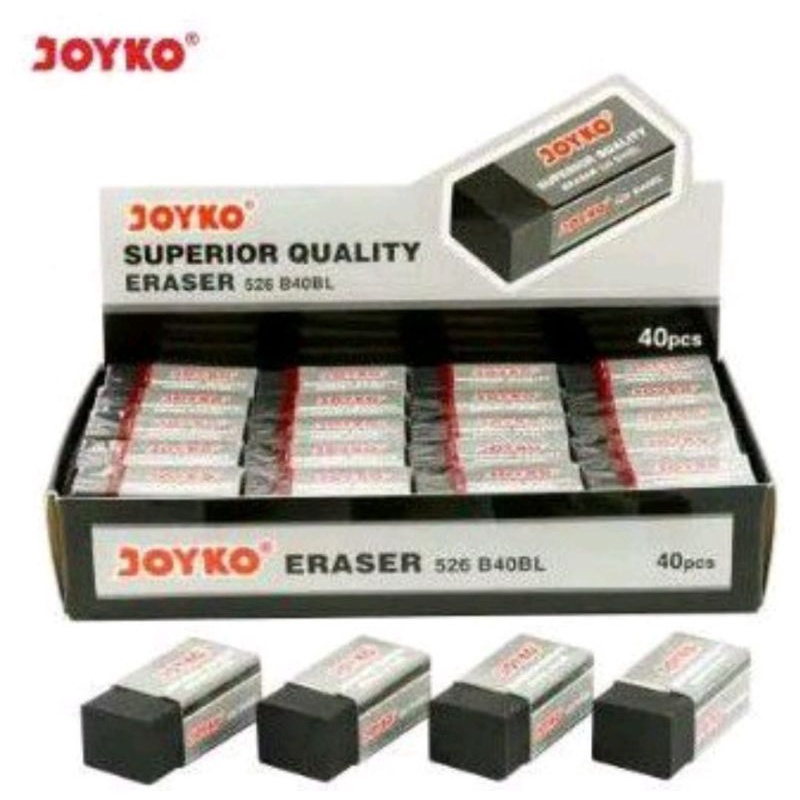 

PENGHAPUS JOYKO KECIL HITAM dan Putih 526 B40BL 1PAK ISI 40PCS