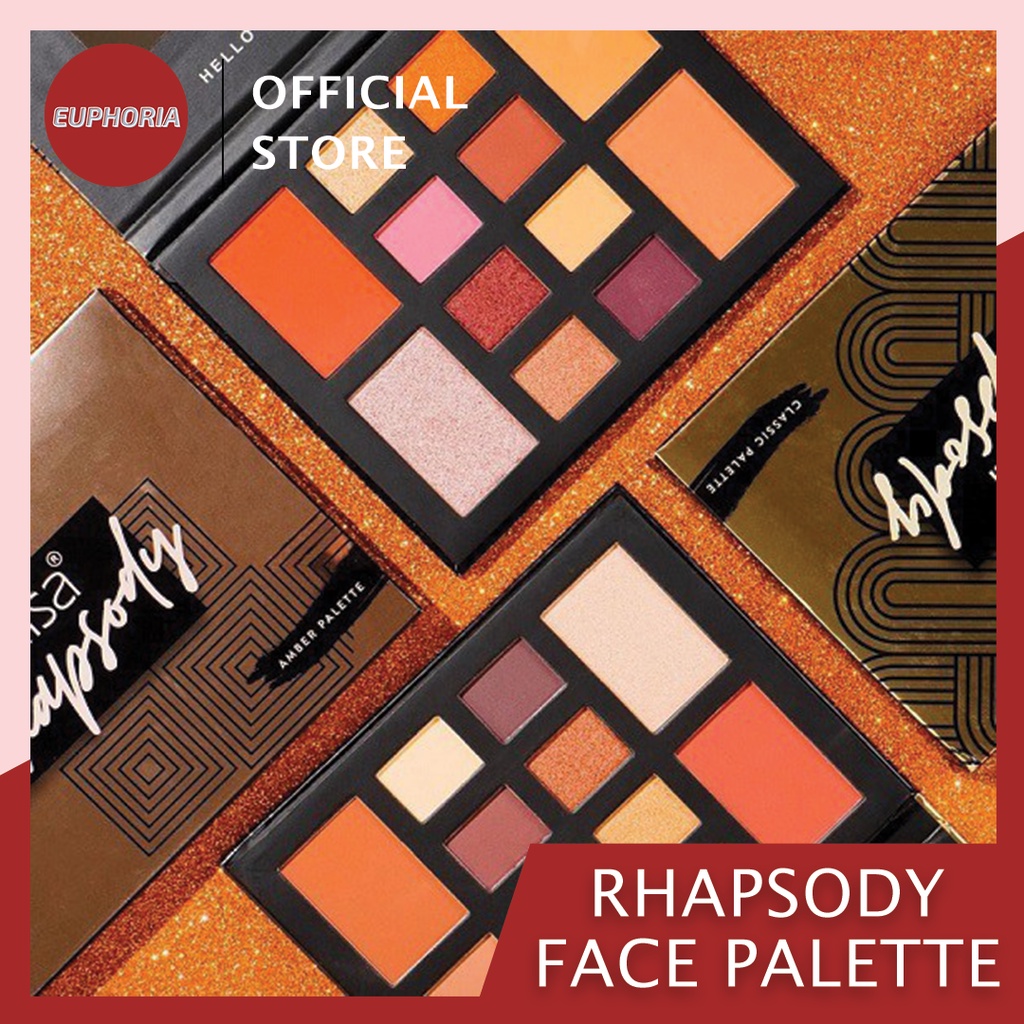 ❤ EUPHO ❤  Salsa Rhapsody Face Palette Eyeshadow Contour Highlighter Blush On ️Eye Shadow (✔️BPOM)
