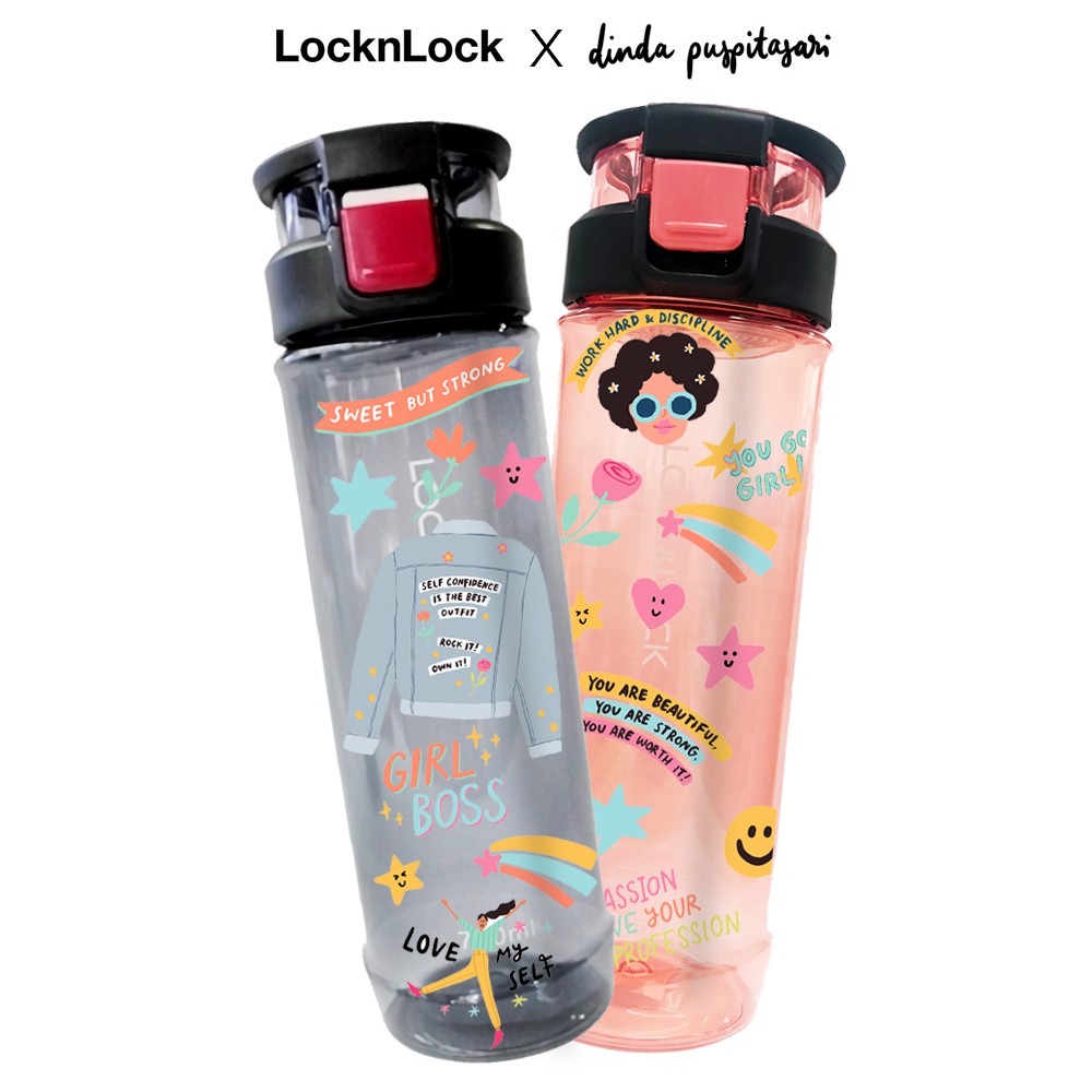 Botol Minum Lock n Lock X Dinda puspitasari 730ML